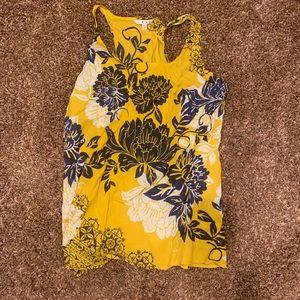 Cabi Sleveless Top Mustard Navy White